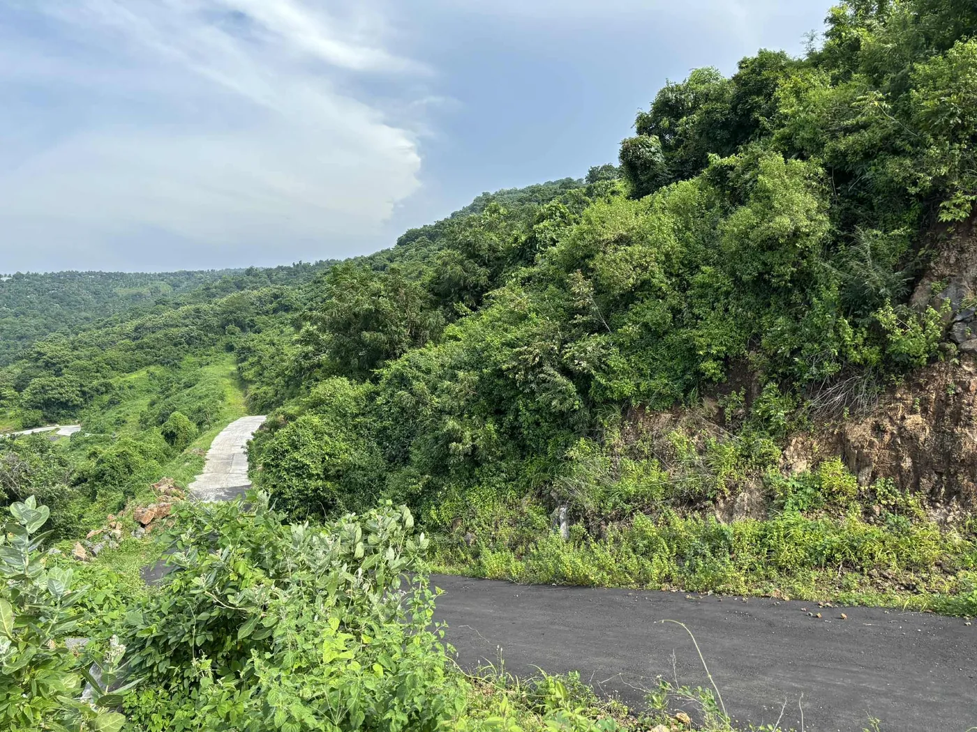 February 2025 — the finished paved access road