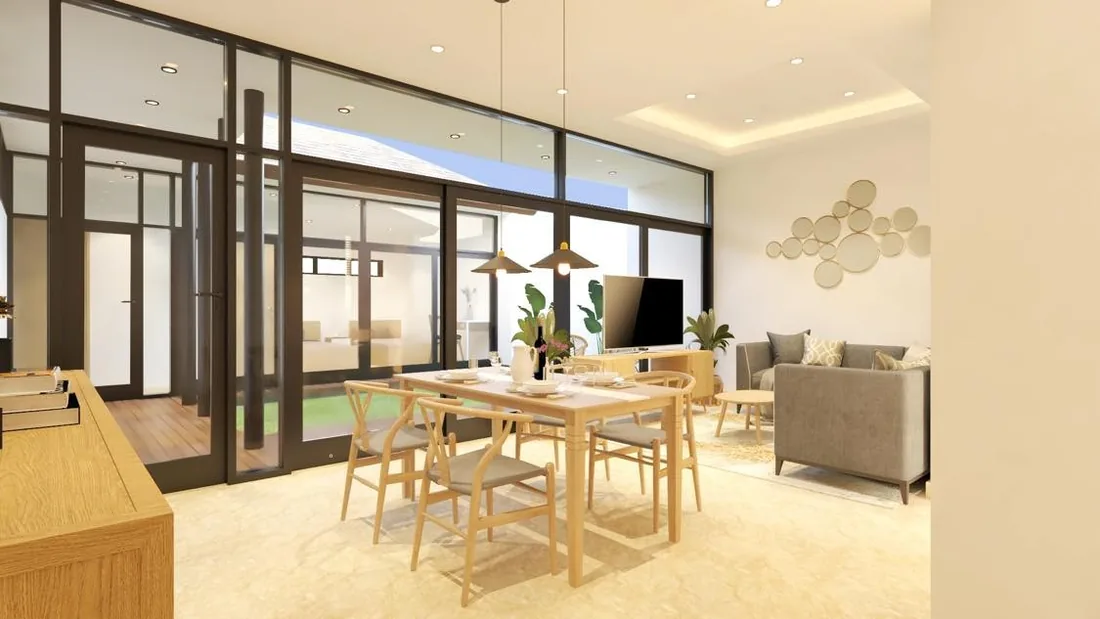 Rendering of the dining area